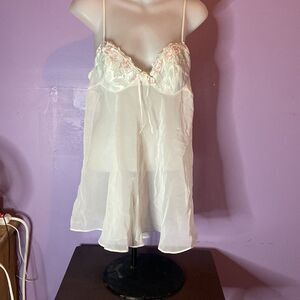 Cinema Exile Babydoll Top White w/ Pink Flowers Women’s Size M Boho Floral